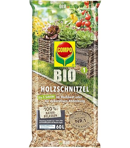 Terreau Bio COMPO Pour Plate-bande Et Serre - Sans Tourbe, 60 Litres, Riche En Humus, Nutrition 5 Semaines