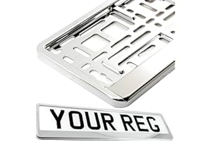 1x TAPORT® CAR REGISTRATION HOLDER FOR ANY CAR, VAN, TRUCK, TRAILER (SUPERCHROME)