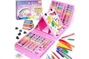 Funblitz Maletin Pinturas para Niños, Regalo Niña 3 4 5 6 7 8 9 10 años Regalos Cumpleaños Niños Colegio Lapices Colores Juguetes Niña 3-10 años Colores para Pintar Detalles Cumpleaños Niños