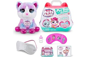 Pets Alive Pet Shop Surprise – Surprise Interactive Toy Pets with Electronic Speak and Repeat Slumber Party Series 2 Kitty by ZURU