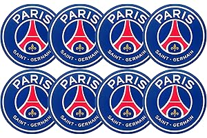 GRENADINE BOUTIQUE - Autocollants Logo PSG Stickers Paris Saint - Germain 5x5 cm - Lot de