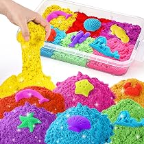 Bac Sensoriel Océan Sikmcle - Sable Magique Jeu Enfant Avec Accessoires | Kit Créatif Découverte Marine