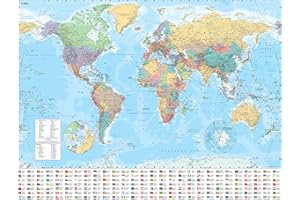 Collins World Wall Laminated Map