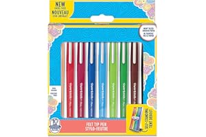 ‎PAPER MATE Paper Mate Flair-Stiftetui | mittlere Spitze (0,7 mm) | gemischte Farben | Stiftetasche mit 10 Stiften