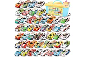 SevenQ Toy Cars Party Favors for Kids,72Pcs Pull Back Cars Playsets with Storage Box,Mini Toys Race Cars for Kids Goodie Bags Toddler Toys Bulk Gifts Carnival Prizes Rewards