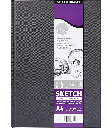 Carnet De Croquis Kangaro A5 - 80 Pages 140g Papier Crème, Couverture Rigide PU Noir