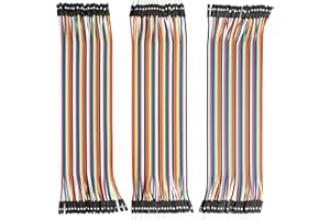 VoltMate 3er Set Jumper Wire M2M, F2M, F2F - 40 Stk. 20cm - Kompatibel Mit Arduino und Raspberry Pi Breadboard