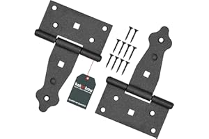 KOTARBAU® Cerniera per Cancello T 100 mm (3.94 in) 2pz rivestite in polvere serratura cancelletto chiusura porta portile persiane perno cardine