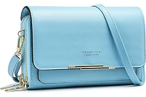 Roulens Borse a Tracolla da Donna,Piccola Borsa per Telefono a Tracolla per Donna con 2 Scomparti Capienti,Borsa Mano PU Pelle Sintetica con Slot per Carte di Credito Cinturino