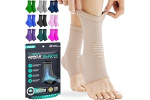MODVEL Medical Ankle Compression Sleeve – Small Skin-Toned Support for Pain Relief, Swelling & Injury Recovery – Neutral Fit for Everyday Therapy