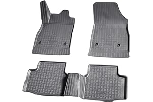 Recambo Gumowe dywaniki samochodowe 3D kompatybilne z Opel Astra K, rok produkcji od 2015, dokładnie dopasowane, z marginesem, czarne