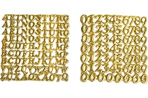 MEYCO Meyercordt GmbH 158 pieces wax numbers and letters, set candles, craft self-adhesive, christening, church wedding in gold or silver