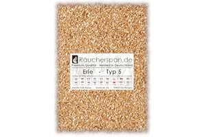 kleine Räucherchips für Borniak Räucheröfen, Smoking Gun, Rauchinfusor, Räucherpistole, Erle Typ 5, 1kg (entspricht etwa 4Liter)