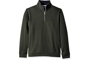 Nautica Sudadera de forro polar con cremallera de 1/4 para hombre