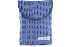 mi bollito – Bolsa organizadora de pañales y toallitas de bebé, tejido gofrado 100% algodón, cierre rápido tipo velcro, práctica y elegante.