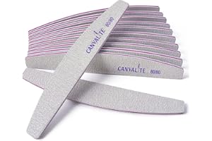 Canvalite Set di Lime per Unghie Professionali (Luna 80/80)