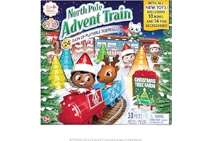 The Elf on the Shelf Tren de Adviento del Polo Norte, el mejor calendario de Adviento para la diversión familiar 2021 | Juguete adecuado para niños y niñas | Duende en el estante Accesorios