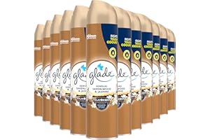 Glade Air Freshener, Aerosol Room Spray, Sandalwood & Jasmine, Pack of 12 (12 x 300ml)