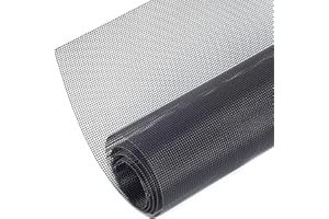 AggAuto 100x33cm Noir grille de course, Taille du trou de Circulaire de 1mm, grille en acier inoxydable, universels grille de radiateur de voiture