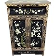 Hand Painted Blossom Cabinet, Oriental Chinese Furniture