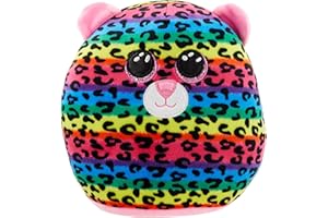 TY UK Ltd 2007554 Dot Squishaboo 10" Leopard kuscheliges Kissen, Multicolor