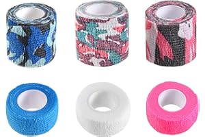 Eco-Fused Bandage auto-adhésif - Bande de protection contre les blessures pour animaux de compagnie, chiens, chats, chevaux - Lot de 6 - Bandages pour chiens pour les jambes - Empêche le léchage