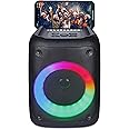 Zoook Music Blaster Bluetooth Party Speaker 14 watts Karaoke/USB/TF/AUX/Mic Input/RGB Lights/Bluetooth 5.0/Top Control Panel - (Black)