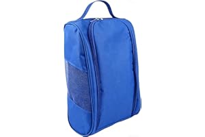LSQCSN Golf Shoe Bag, Waterproof Football Boot Bag with Ventilation Breathable Shoe Storage, Multi-Purpose Durable Travel Rugby Shoe Organizer for Men Women Boys Girls (Blue)