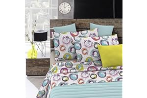 Completo Letto Fantasy Italian Bed Linen, Matrimoniale Cerchi Astratti