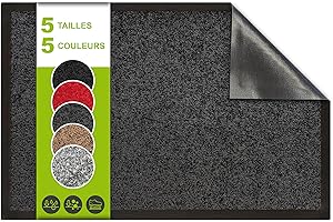 SQUATCH® | Wewnętrzna mata wejściowa | Trwała i antypoślizgowa wycieraczka | Absorbuje wodę i zbiera brud | Łatwa do czyszczenia | Jednolity kolor (ciemnoszary, 40x60cm)