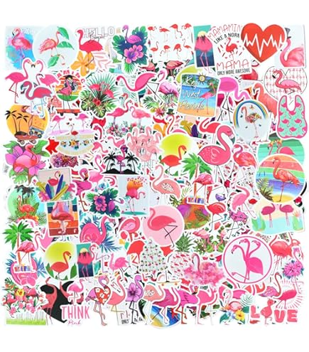 PLAGE Fliesen-Sticker Flamingo – Selbstklebend, Waschbar, 6 Stück à 15x15 Cm, Für Bad & Küche