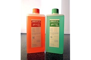 CMTLAB pH Pufferlösung, Set 500ml, pH4 + pH7, Industriequalität, Made in Germany