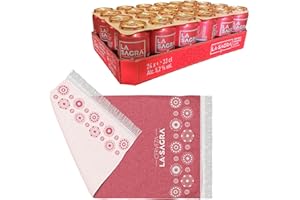 KDJMDL La Sagra, Cerveza Lager estilo Pilsner, Alc. 5,2% Vol., Caja de 24 latas de 330 ml + TOALLA DE REGALO, Total 7920 ml