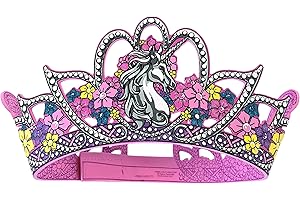 Liontouch - Corona Princesa para Niñas | Juguete Espuma Rosa Juego de rol con Motivo de Flores y Unicornios | Accesorios Disfraces, Cosplay y Trajes Reales Infantiles