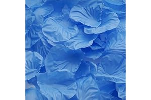 RUIYWEN 1000 piezas Pétalos de Rosa Color Cielo Azul Pétalos Artificiales Decoración Para Bodas, el Día de San Valentín, Dispersión de Mesa, Confeti