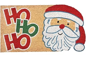Comart - Zerbino Christmas - 40x70 cm - in Cocco - Sagomato con Disegni Natalizi – Tappeto per Ingresso Esterno o Interno - Antiscivolo - Decorazione per le Feste - Regalo per la Casa – Babbo Natale