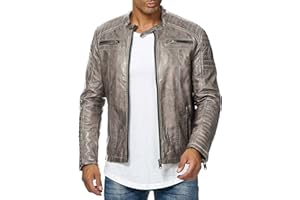 Redbridge Chaqueta de cuero para Hombre Acanalada Algodón de Transición Cazadora