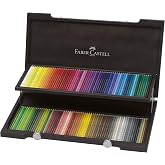 Faber-Castell Polychromos Dry Crayon Wooden Box, 120 Colors