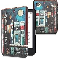 Kwnobile Custodia Per Kobo Libra 2 - Cover Protettiva In Finta Pelle Con Chiusura Magnetica, Design 'Città Di Libri' - Foto 5