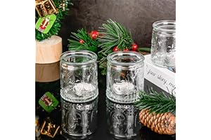 ENJINKAIL 12PCS Glass Tea Light Candle Holders,Vintage Candle Jar, Coloured Tealight Holders, Votive Candle Stand for Indoor, Outdoor, Garden, Dinner, Church, Weddings, Home Décor, Gifts (Clear)