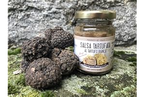 VECCHIO BORGO TARTUFI & FUNGHI 50g frische Trüffel aus Italien (schwarzer frischer Trüffel je nach Saison) und 1 Trüffelprodukt nach Wahl aus eigener Herstellung (50g Trüffel und Sauce mit weißem Trüffel)