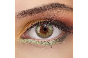 Mycket ogenomskinliga och naturliga grön kontaktlinser SILICONE COMFORT NY färgad"Rose Green" + behållare från GLAMLENS - 1 p
