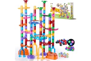JOYIN 137 Pcs Circuito Canicas Mármol Maze Race Pista de Bolas Laberinto de Canicas Juego Educativo Regalo Navidad Cumpleaños de Juguete para Niños