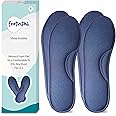 Footvital Memory Foam Shoe Insoles Comfortable Insoles Supports Heel & Arch Absorbs Foot Sweat & Moisture Ultra Soft Cushioned Lightweight Durable Washable Pads for Men & Women Blue (2 Pair)(Size-8)