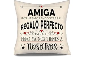 Aosumin Amiga intentamos Encontrar Fundas de Cojín Divertidas Amigas Regalo de Amistad para Mujeres Regalo de Cumpleaños (Amiga-b)