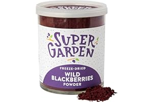 SUPERGARDEN Super Garden Poudre de Mûres Sauvages Lyophilisées - 100% Pur et Naturel, Convient aux Végétaliens, Sans Sucre Ajouté, Sans Additifs Artificiels ni Conservateurs, Sans Gluten, Sans OGM.