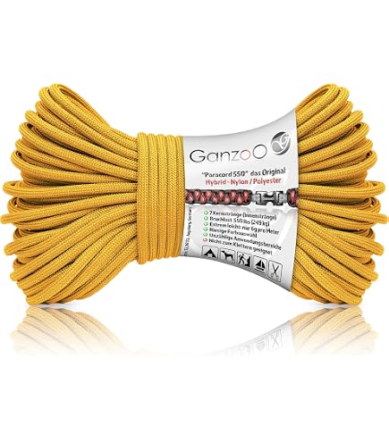Paracorde 550 Brotree 4mm 15m - Polyester, Résistance 250kg, Pour Bracelet, Survivalisme, Extérieur