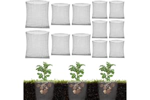 Qixuer 12 Sacs de Protection Racinaire en Acier Inoxydable, Rotection Racinaire des Plantes, Panier Anti - Campagnol pour Protection Racinaire, pour Fleurs et Plantes(3 Tailles)