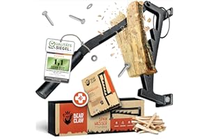 BearClaw Holzspalter manuell - Anzündholz Spalter zur Wandmontage - Handholzspalter, Spanmesser, Wand Holzspalter, Spalter Holz, Wood Splitter - Indoor & Outdoor Holz spalten - inkl. Anleitung
