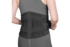 ABYON Back Support Belt for Men Women, Back Brace Adjustable and Breathable for Back Pain, Sciatica, Herniated Disc, Scoliosis, Bending Sitting, Standing, Heavy Lifting